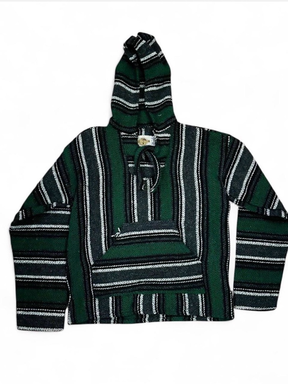 Classic eco-friendly Earth Ragz woven Baja pullover hoodie